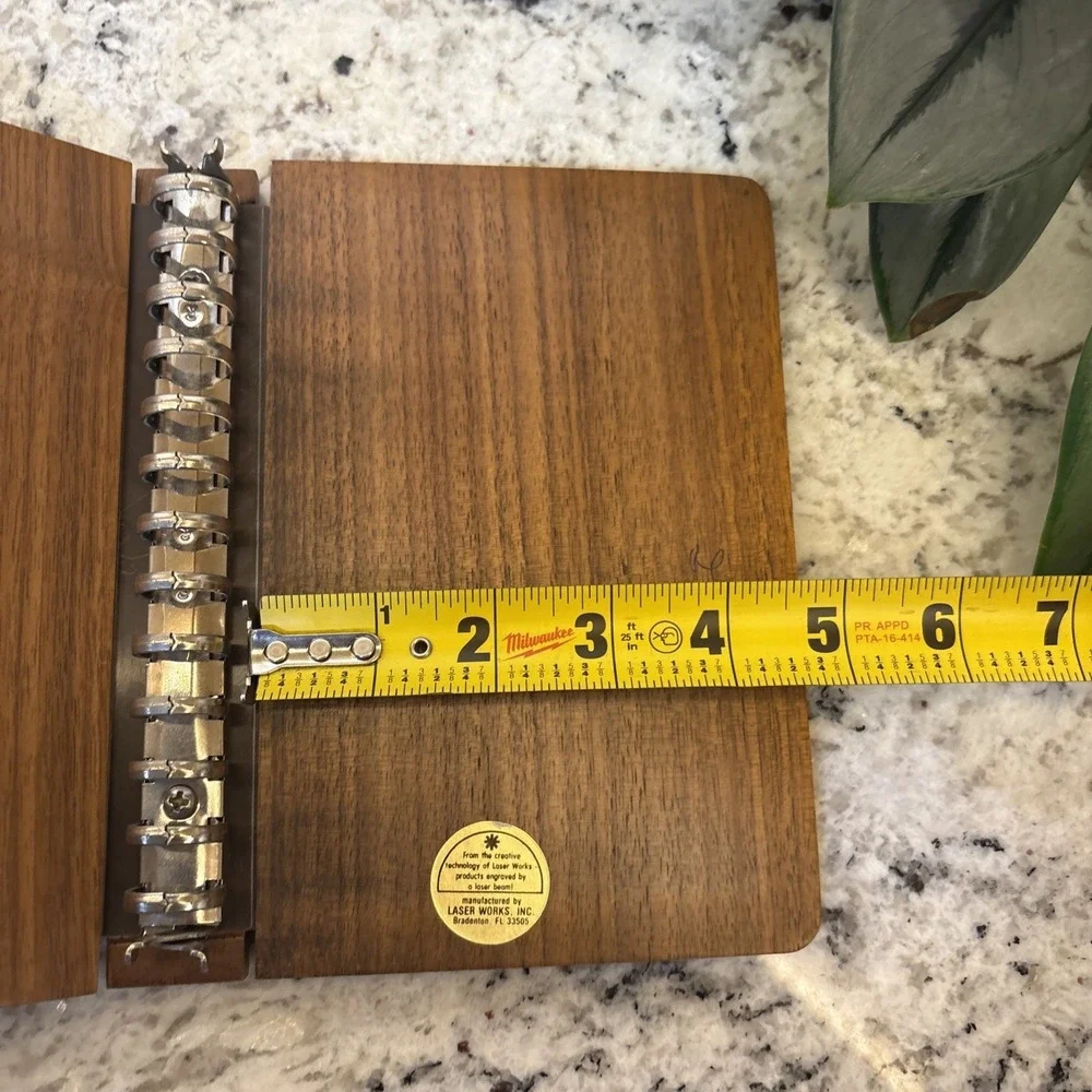 VTG Wooden Address Book 1928‎ Packard laser Engraved Laser Works Bradenton FL